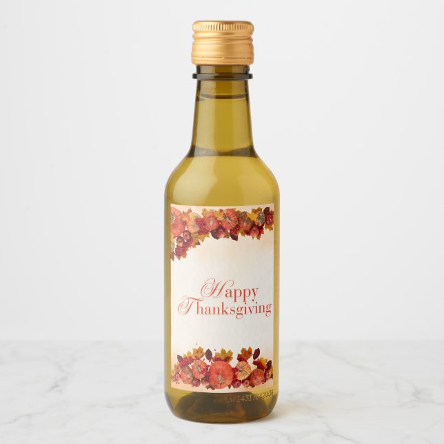 Happy Thanksgiving Wine Label (Front)