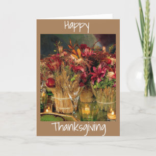 HAPPY ***THANKSGIVING*** WITH BEAUTIFUL DECOR HOLIDAY CARD