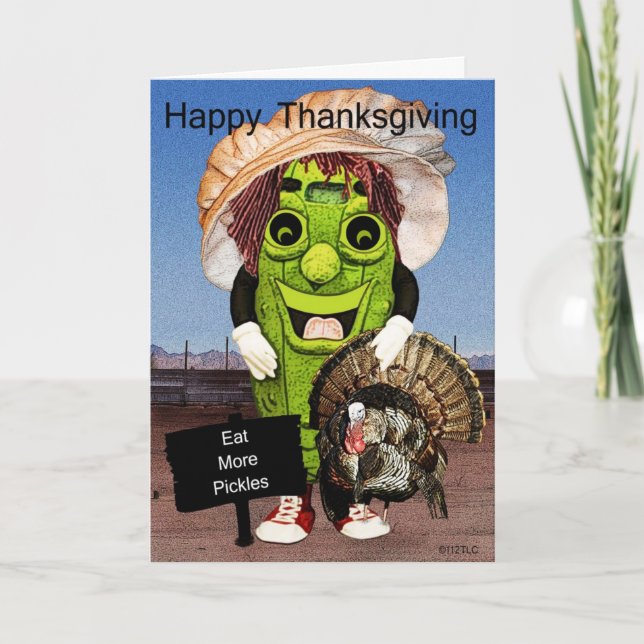 Happy Thanksgiving With Dolly Dill Greeting Card (Front)