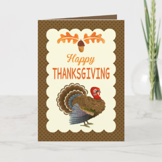 Happy Thanksgiving with Turkey card personalize