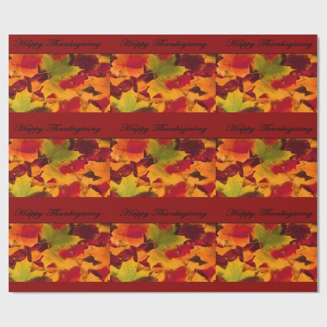 Happy Thanksgiving Wrapping Paper (Flat)