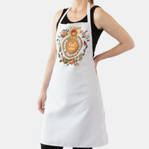 Happy Thanksgiving Wreath   Personalized Holiday Apron