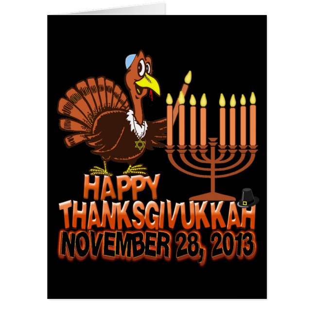 Happy Thanksgivukkah Greeting Cards (Front)