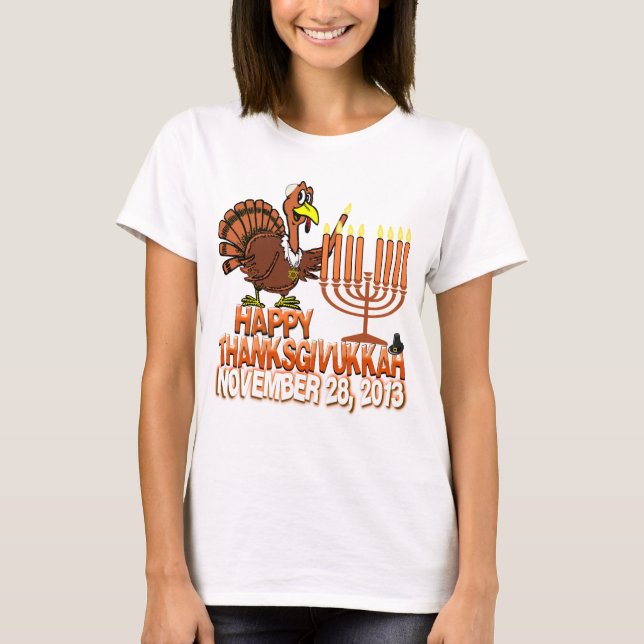 Happy Thanksgivukkah - Thankgiving Hanukkah Tshirt (Front)