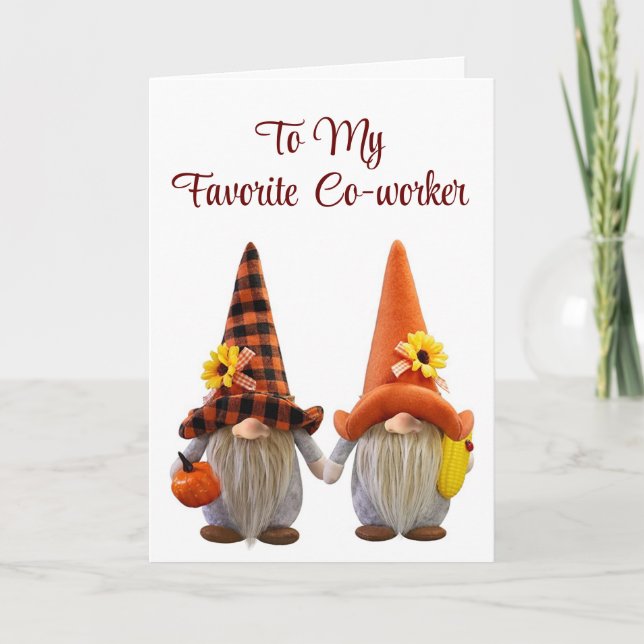 *HAPPY THANKSGVING* FAVORITE CO-WORKER HOLIDAY CARD (Front)