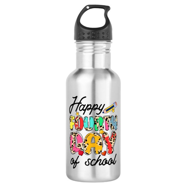 happy third day of school 2 532 ml water bottle (Front)