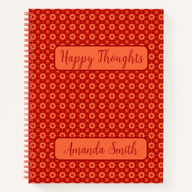 Happy Thoughts Journal, Red Notebook (Front)