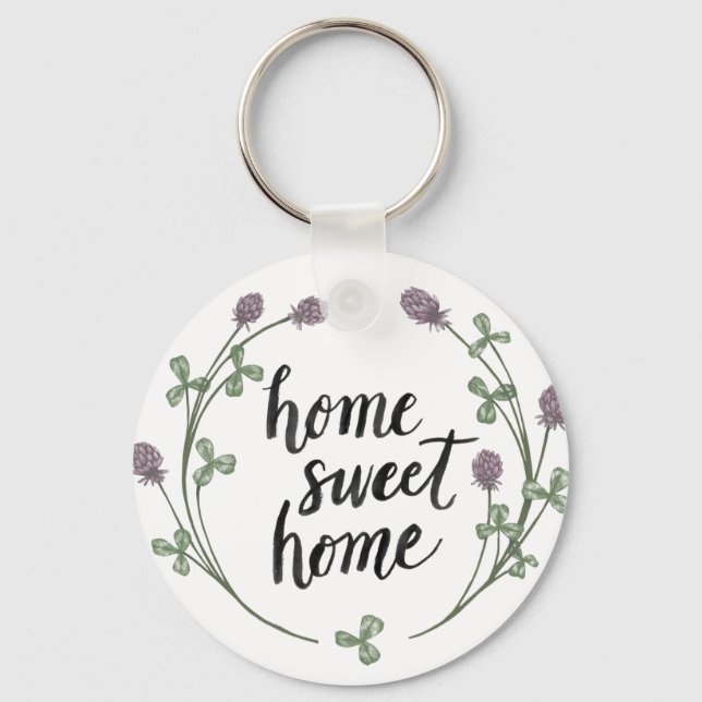 Happy to Bee Home Words I | Home Sweet Home Keychain (Front)