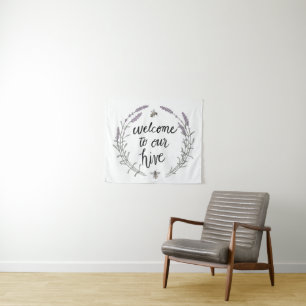 Happy to Bee Home Words II   Welcome to Our Hive Tapestry