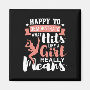 Happy To Demonstrate - Karate Taekwondo Mixed Mart Magnet
