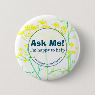Happy To Help Employee Business Flowers 2 Inch Round Button
