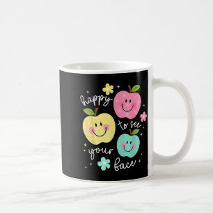 Happy To See Your Face Groovy Apple Smile Face Tea Coffee Mug