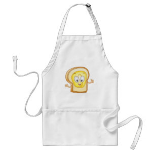 Happy Toast Kawaii Buttered Bread Slice Standard Apron