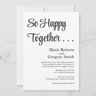 Happy Together: A Simple & Sweet Wedding Invitation