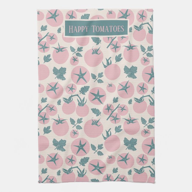Happy Tomatoes Kitchen Towel (Vertical)