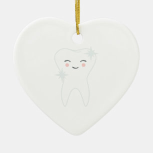 Happy Tooth Ceramic Ornament