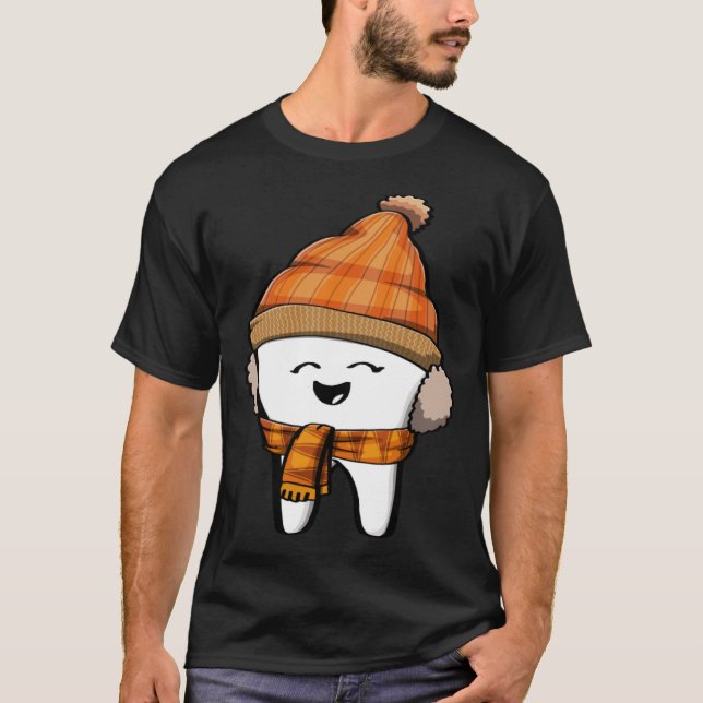 Happy Tooth fall Brush Them All Funny Milk Teeth F T-Shirt (Front)