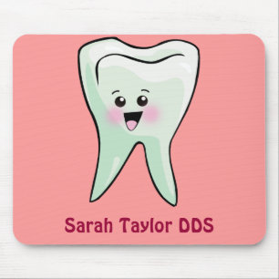 Happy Tooth Personalized (Any Name) Mouse Pad