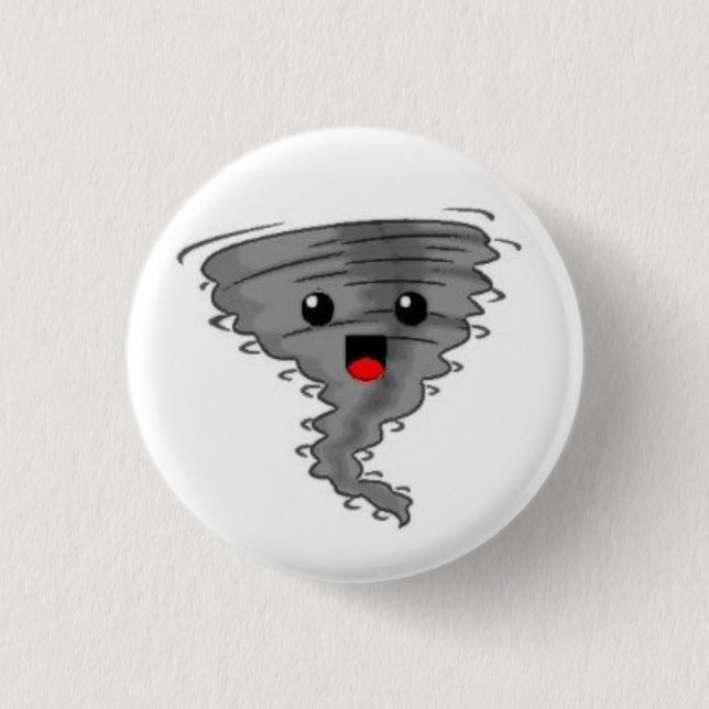 Happy Tornado 1 Inch Round Button (Front)