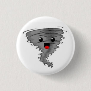 Happy Tornado 1 Inch Round Button