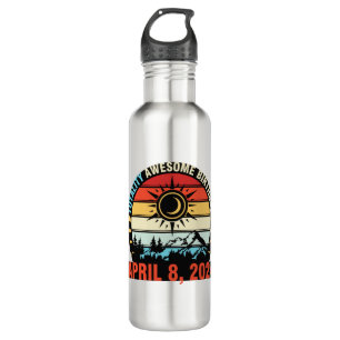 Happy Totality Solar Eclipse Awesome Birthday Apri 710 Ml Water Bottle