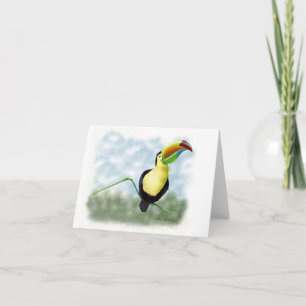 Happy Toucan Cartoon Thank You Card
