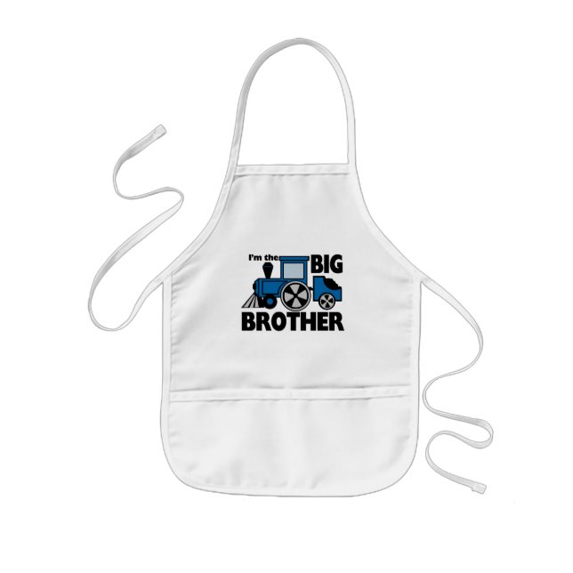 Happy Tracks Big Brother Kids Apron (Front)