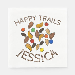 Happy Trails Camping Trail Mix Goodbye Retirement Napkin