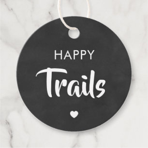 Happy Trails Gift Tag, Nut & Trail Mix, Chalkboard Favour Tags