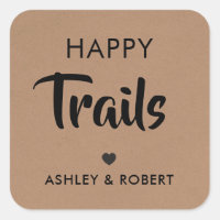 Happy Trails Gift Tag, Nut Trail Mix Tag, Kraft