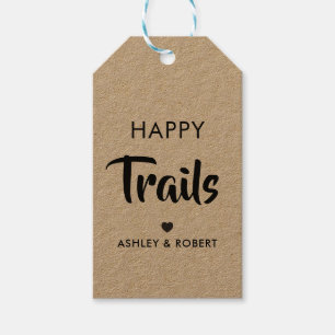 Happy Trails Gift Tag, Nut & Trail Mix Tag, Kraft Tags