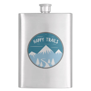 Happy Trails Hiking Hip Flask