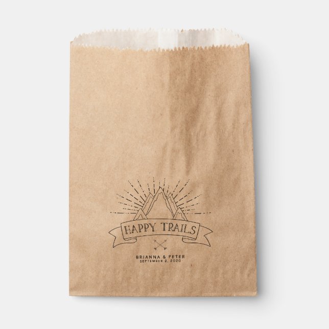 Happy Trails Mariage Favor Sacs (Devant)