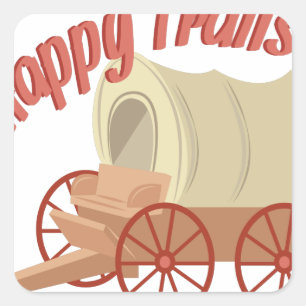 Happy Trails Square Sticker