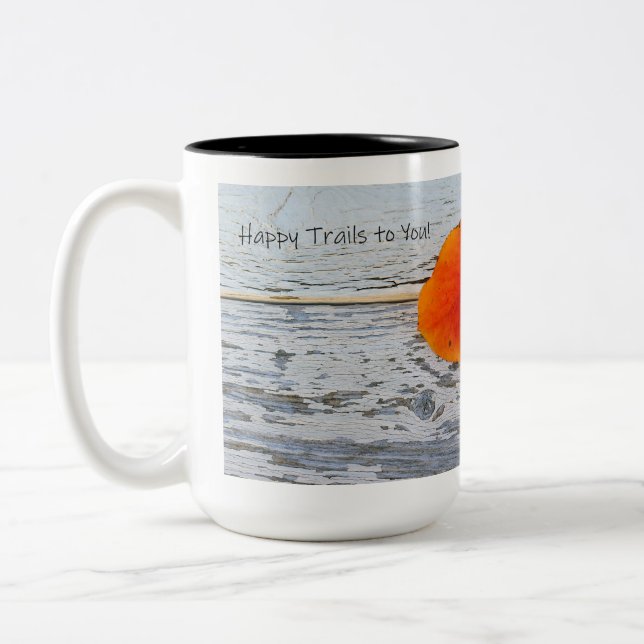 Happy Trails to You Two-Tone Coffee Mug (Left)