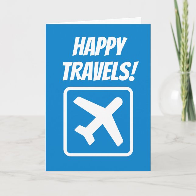 Happy Travels adieu carte de voeux d'adieu (Devant)
