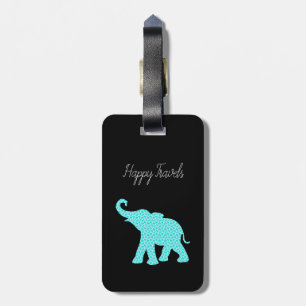 Happy Travels Elephant-Art Unique Luggage Tag