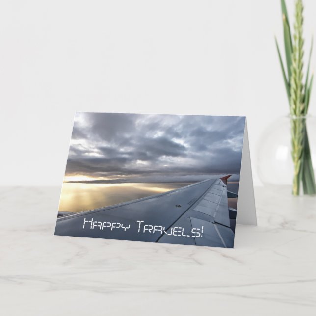 Happy Travels Greeting Card (Front)