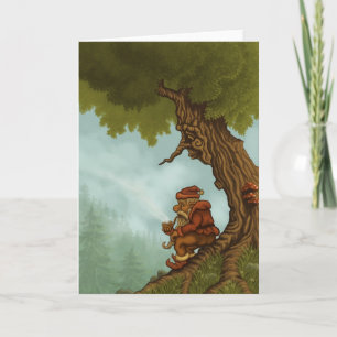 happy tree fantasy greetingcard card