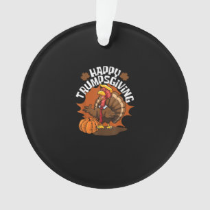 Happy Trumpsgiving Funny Thanksgiving Trumpkin Usa Ornament