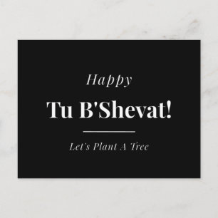 Happy Tu B'Shevat Let's Plant A Tree Holiday Postcard