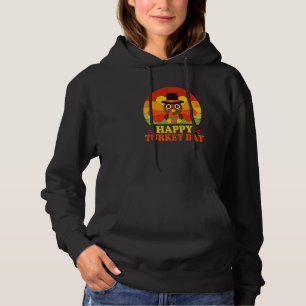 Happy Turkey Day Baby Turkey Thanksgiving Toddler Hoodie