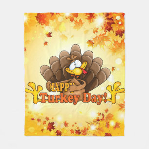 Happy Turkey Day Fleece Blanket