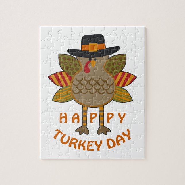 Happy Turkey Day Jigsaw Puzzle (Vertical)