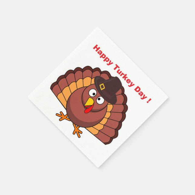 HAPPY TURKEY DAY NAPKIN (Corner)