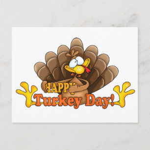 Happy Turkey Day Postcard