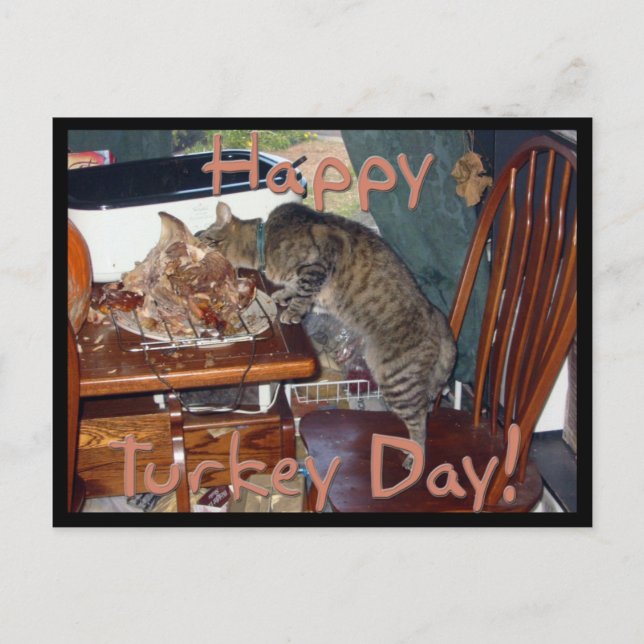Happy Turkey Day! Postcard (Front)
