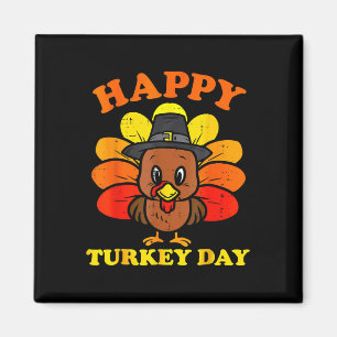 Happy Turkey Day Shirt Cute Little Pilgrim Thanksg Magnet