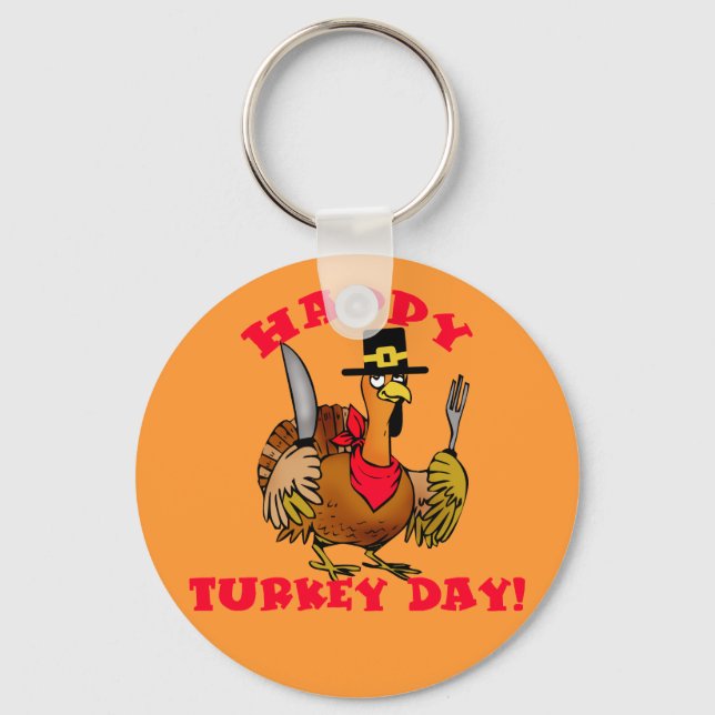 Happy Turkey Day T shirts, Hoodies, Sweats Keychain (Front)