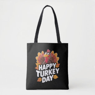Happy Turkey Day Thanksgiving Day Holiday Gift Tote Bag